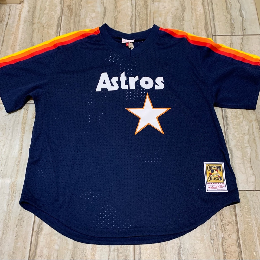 Mitchell & Ness 1980 Houston Astros Nolan Ryan Pullover Blue Jersey #34 2XL NEW - Picture 2 of 14